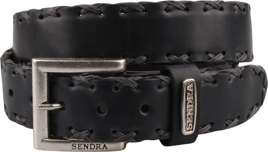 Ceinture Sendra 7336 Noir en Cuir de Vachette à Boucle Interchangeable