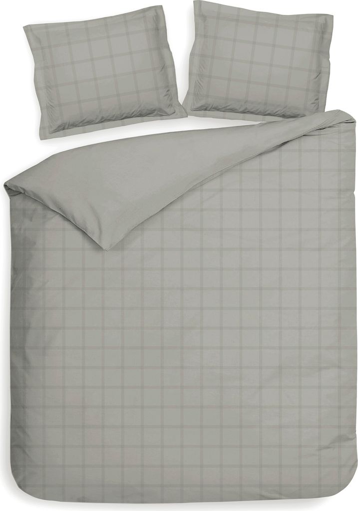 Heckett and Lane Diamante Dbo 200 Cloud Grey Bettwäsche 1 x Bettbezug 200x220 + 2 x Kopfkissenbezug 70x60 Cloud-Grey grau