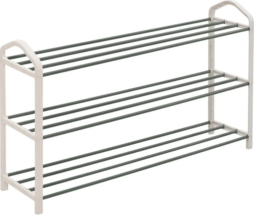 Fini le désordre avec l'étagère à chaussures Rootz compacte à 3 niveaux