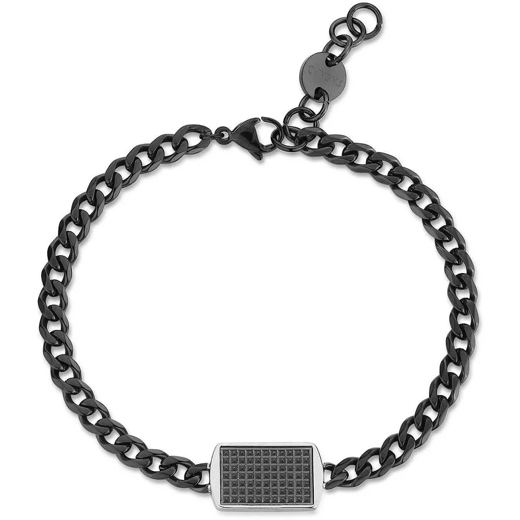 Bracelet Homme Noir Sagapò Tag Me Too - Accessoire Idéal Cadeau Homme