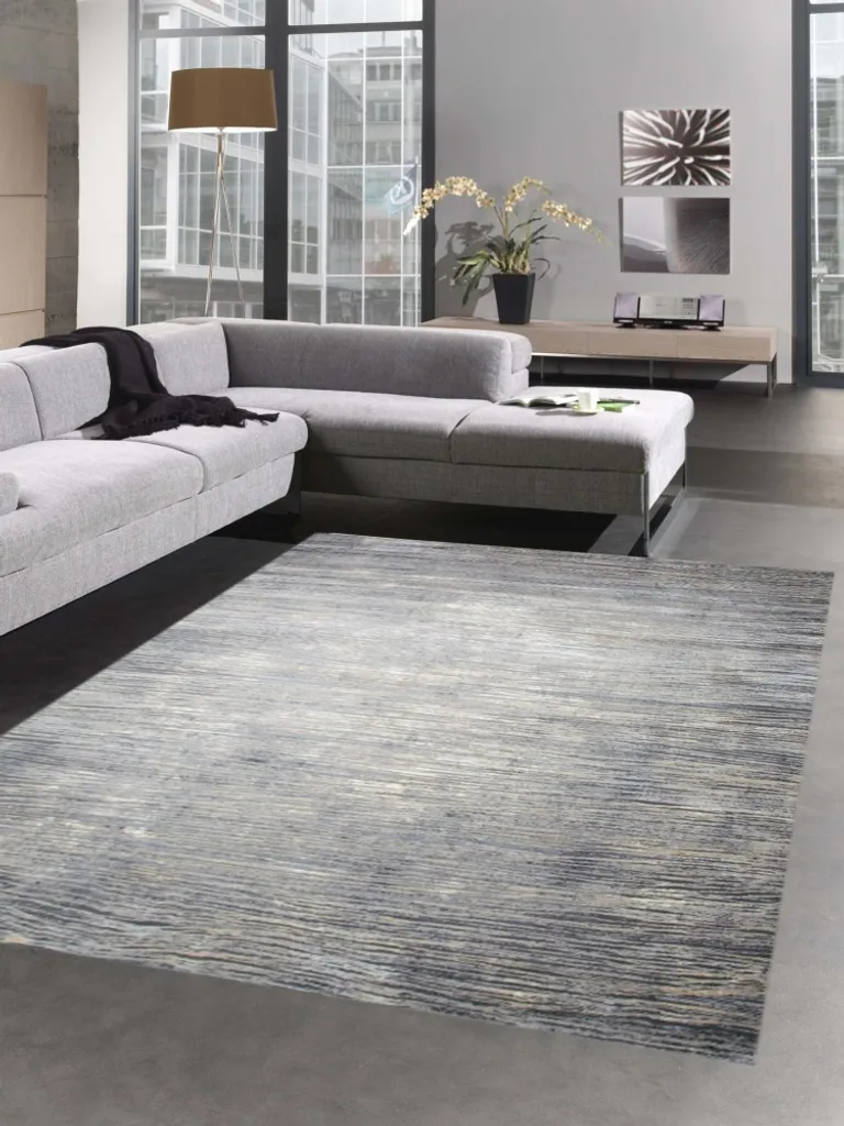 Tapis de séjour moderne gris beige 120x170 pour salon et salle à manger