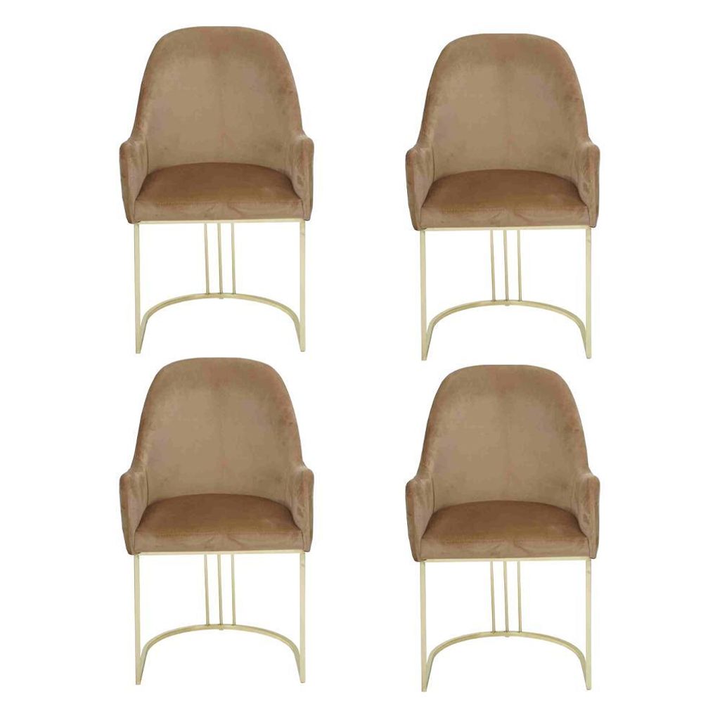 Gruppe Set 4x Sessel Stuhl Design Stoff Polster Stühle Esszimmer Textil