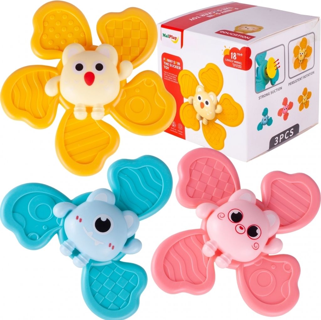 MalPlay spinner zabawka z przyssawką grzechotki obrotowe 3 Zdjęcie produktu 