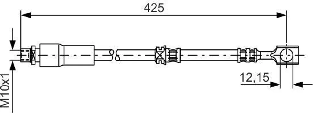 Tuyau de frein haute pression Bosch 24 436 541 pour Opel Vectra C