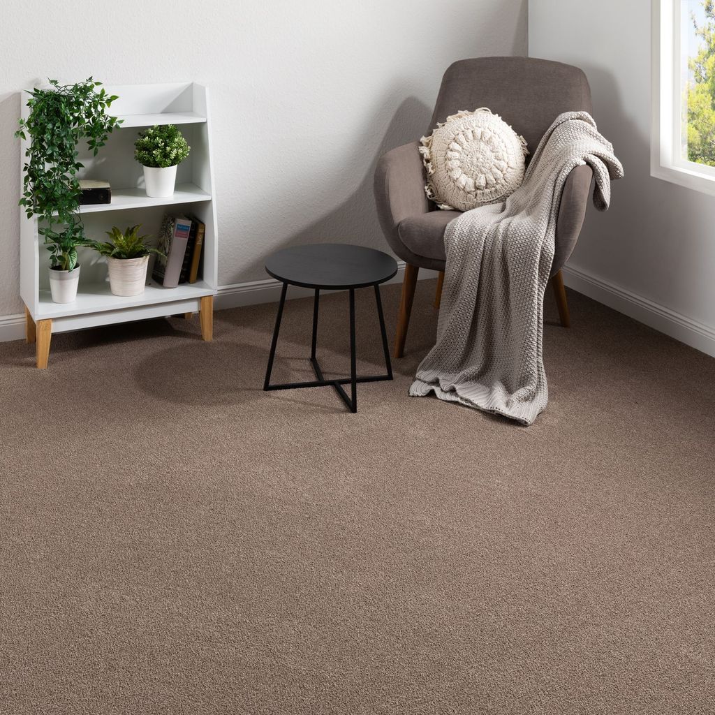 Steffensmeier Teppichboden Elba Meterware | Auslegware für Kinderzimmer Wohnzimmer Schlafzimmer | Braun, Größe: 200x900 cm