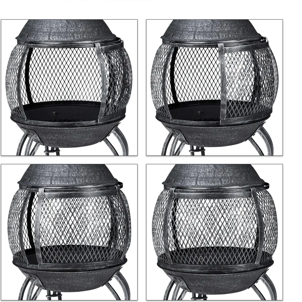 Chauffage de Terrasse Extérieur Four Aztèque Gris pour Soirée Hiver - 6