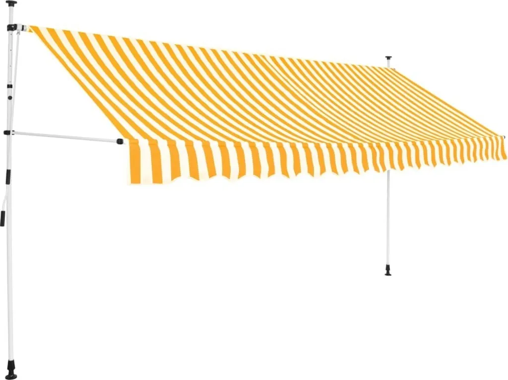 Tenda da Sole Arancio Bianco 4m | Stile Classico e Protezione UV