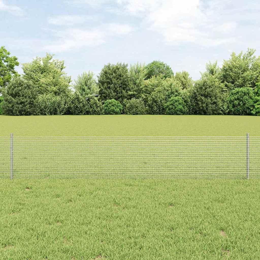 Maison Exclusive - Zaun mit Pfosten Silber