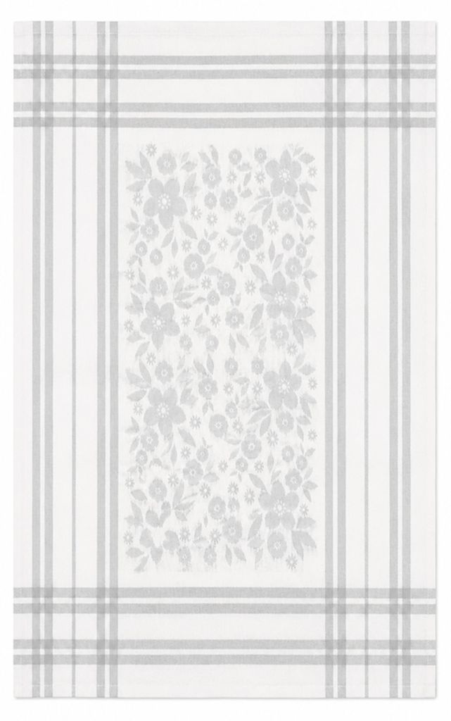 Kuchyňská utěrka z egyptské bavlny 50x70cm - Květinky šedá Obrázek produktu 