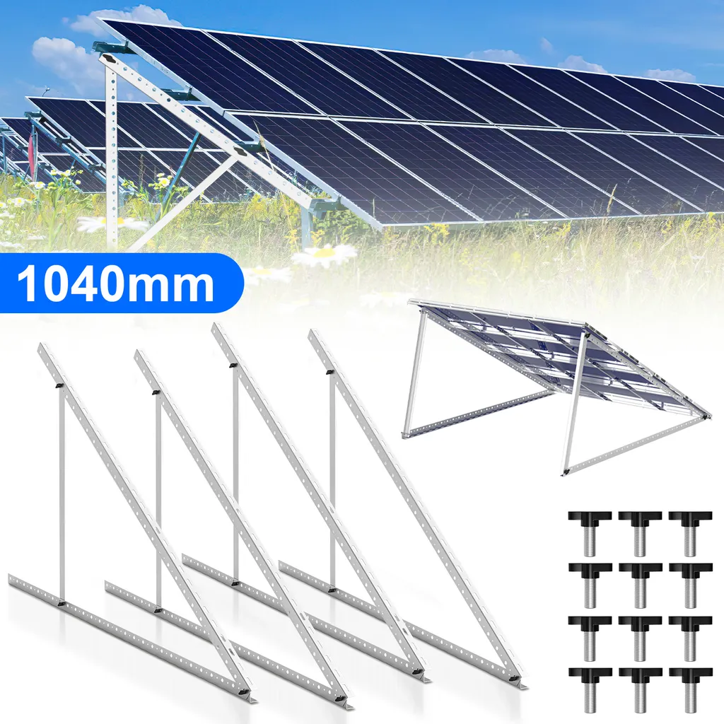 Kit 4 Supporti Fotovoltaico Jopassy 104cm Regolabili - Alluminio PV