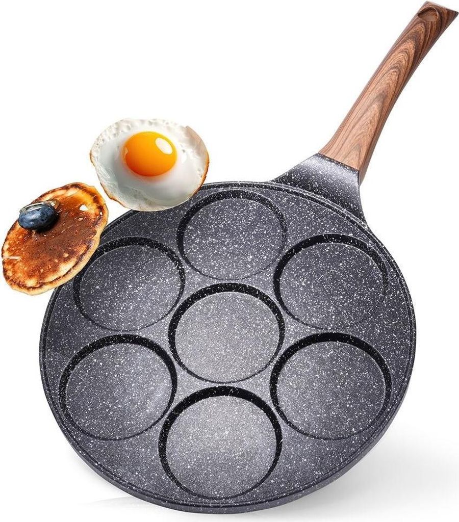 Žulová pánev 26 cm se 7 otvory pro všechny sporáky Obrázek produktu 