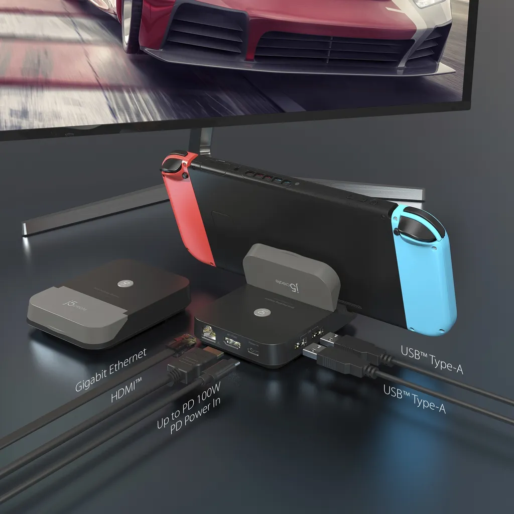 Mini-Dock de Voyage pour Nintendo Switch, j5create JCD620-N HDMI - 6