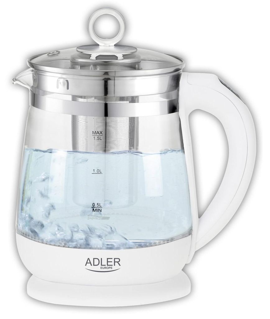 AD 1299 Glaswasserkocher 1,5 L mit Sieb und Produktbild 