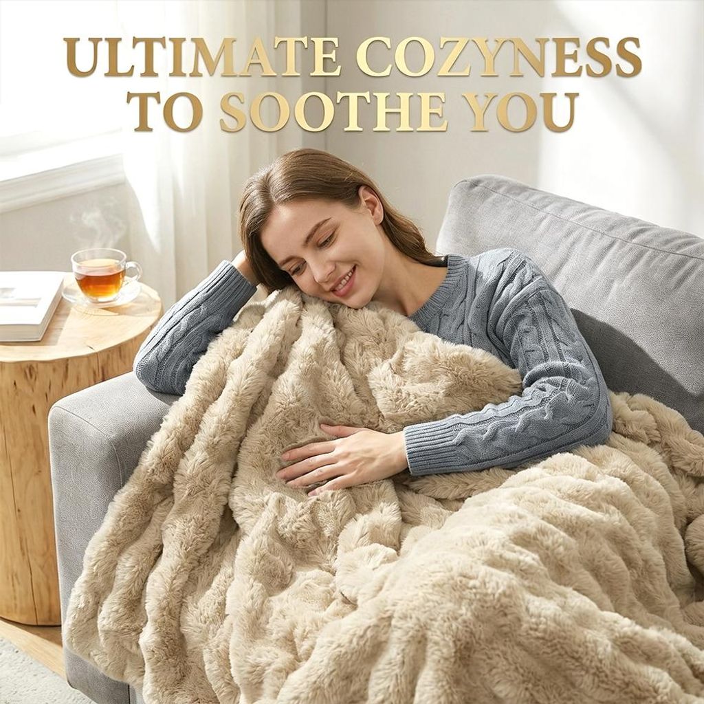 Kamel Kuscheldecke Plüsch Sofa Decke Super Soft Wohndecke