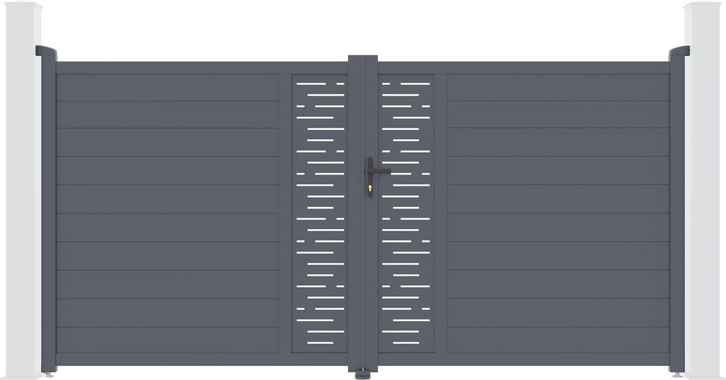 Flügeltor elektrisch 3,5m ARLBERG H.180cm + Drehtorantrieb HICKER B200