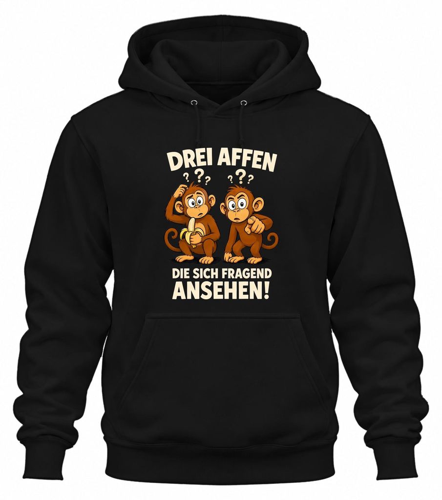 Drei Affen die sich fragend ansehen Statement Sarkasmus Produktbild 