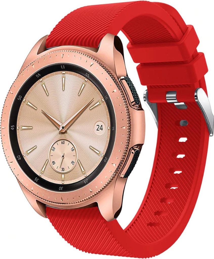 Strap-it Samsung Galaxy Watch 42mm Armband Silikon (Rot)