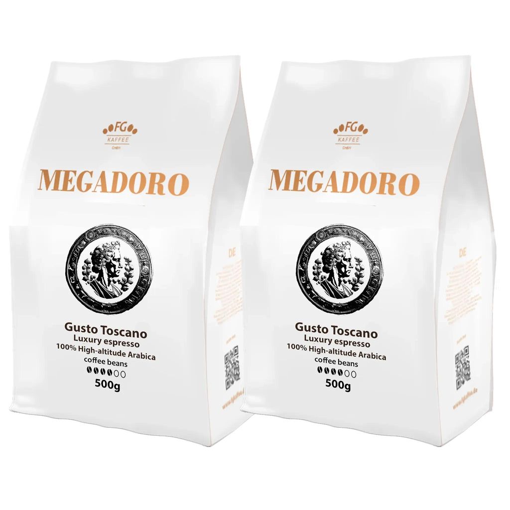 Megadoro GustoToscano Kaffeebohnen 2x500g Produktbild 