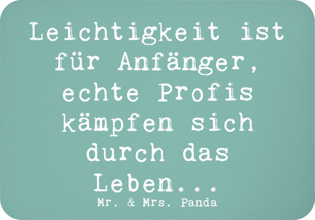 Mr. & Mrs. Panda magnet Spruch Leichtigkeit für Profis - Meeresbrise - Geschenk, Sorglosigkeit, handgefertigt, haftmagnet, Kühlschrankmagnet, whi...