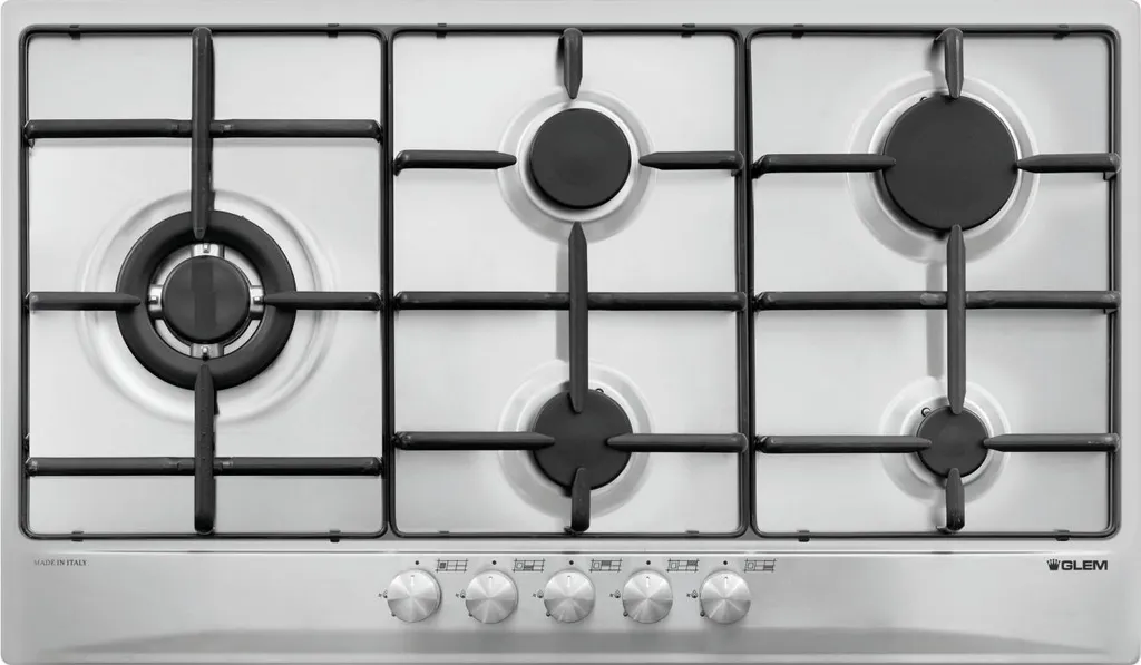 Glem Gas GT95TIX Plaque de cuisson gaz idéale pour cuisine familiale
