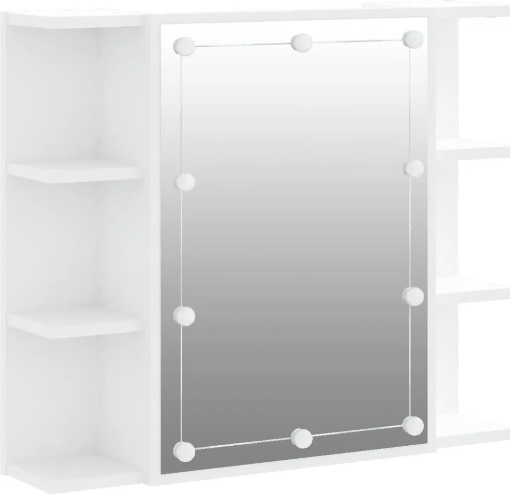 Armoire de toilette lumineuse LED 70 cm pour petit espace et rangement
