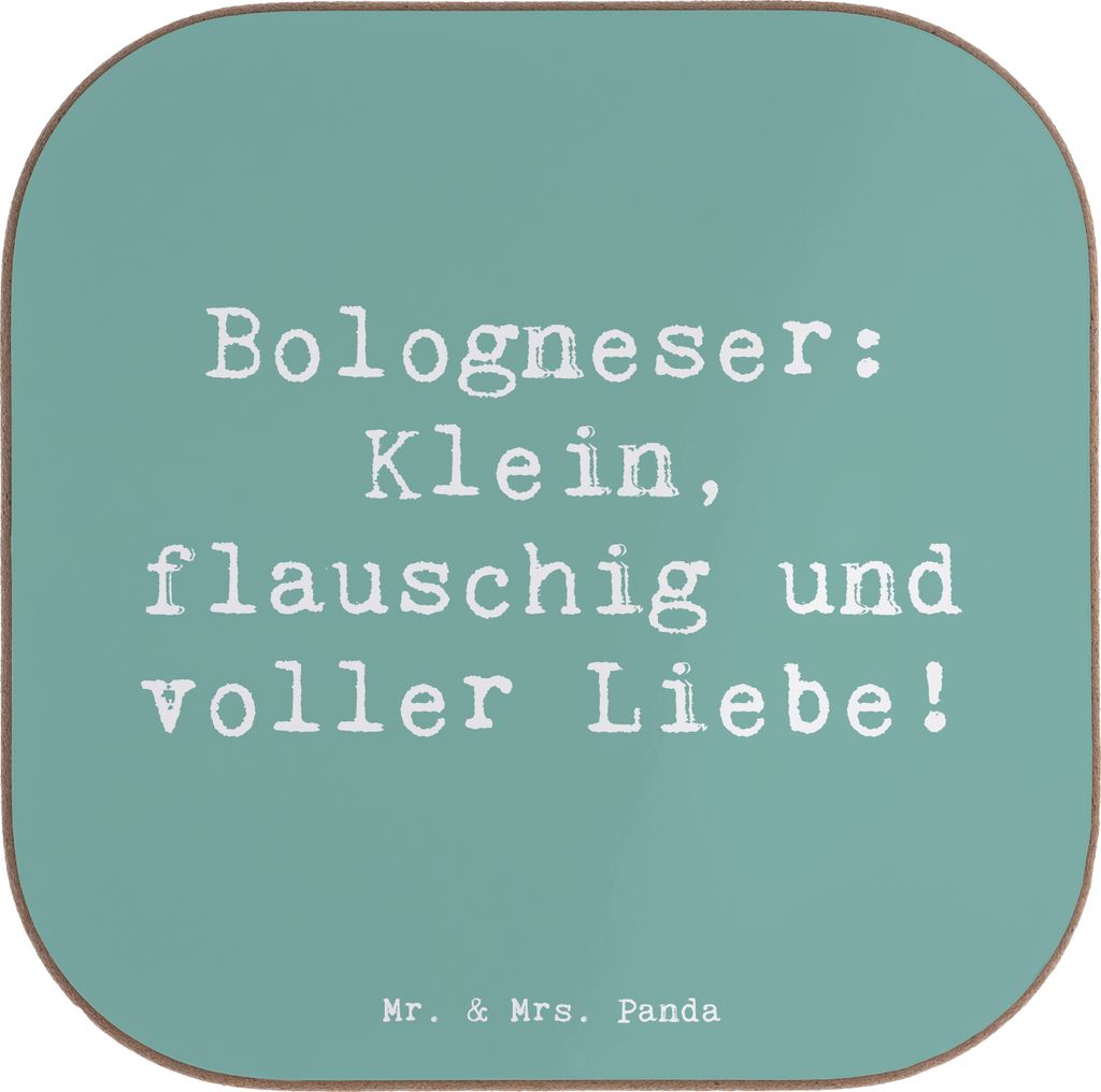 Mr. & Mrs. Panda Untersetzer für Gläser Spruch Bologneser Produktbild 