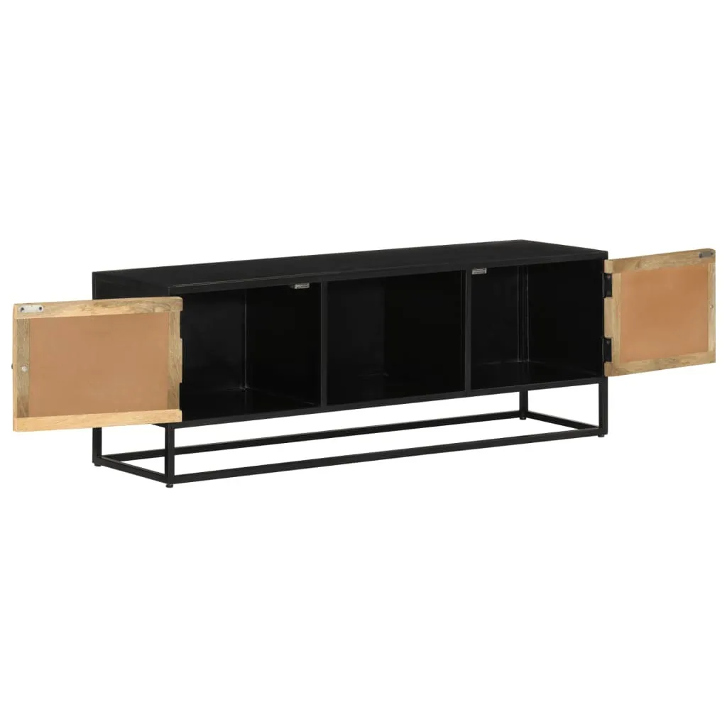 Meuble TV anti-surchauffe en bois massif et métal pour vos consoles