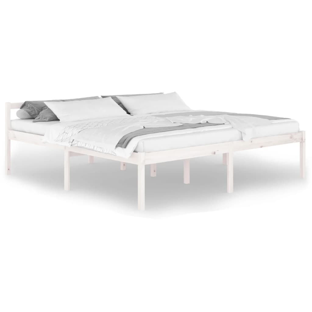 vidaXL Seniorenbett Weiß 200x200 cm Massivholz Kiefer Produktbild 