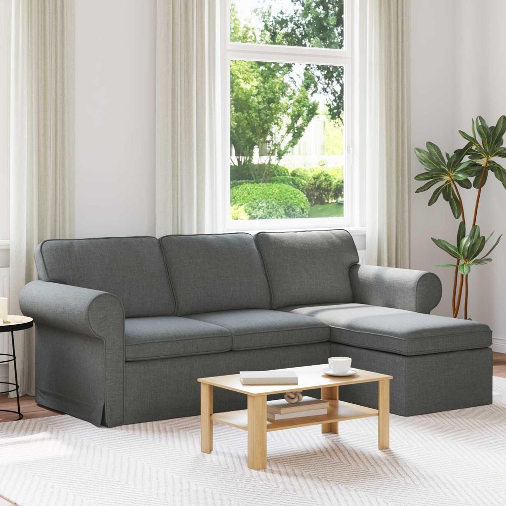 "WINTER SALE"2-Sitzer Sofa Couch 180cm - elegantes Design - Doppelsofa - Lounge Sofa - Dunkelgrau Metall Promotion455045 - Klassische Sofas