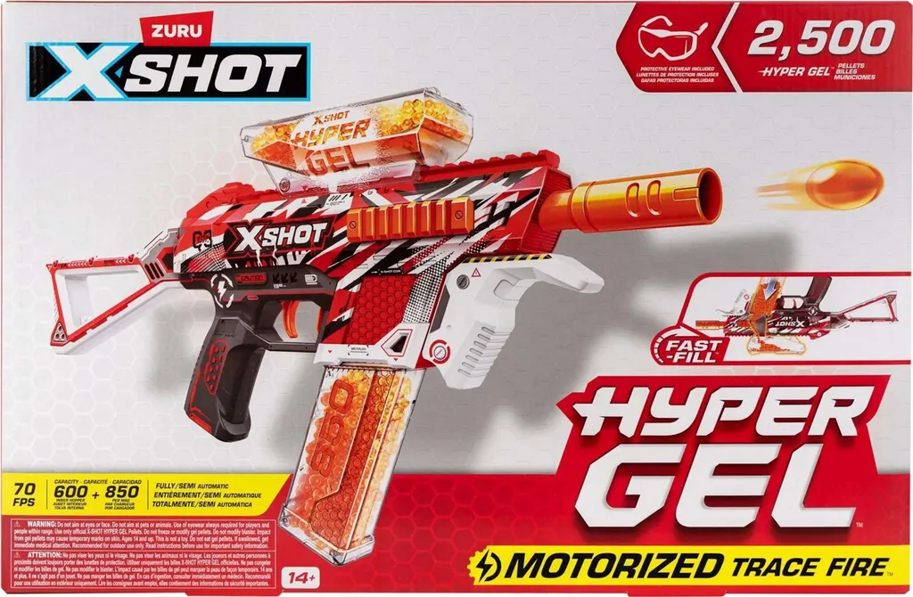 Pistolet à billes de gel motorisé X-Shot Trace Fire pour tir rapide