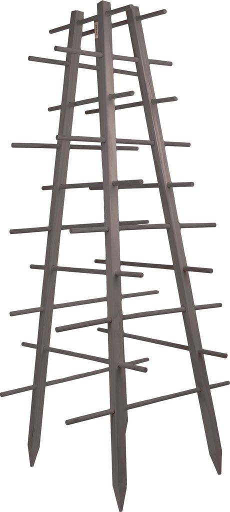 UNUS Rankturm Pyramide Holz, Wetterfeste Pflanzenstütze, Garten