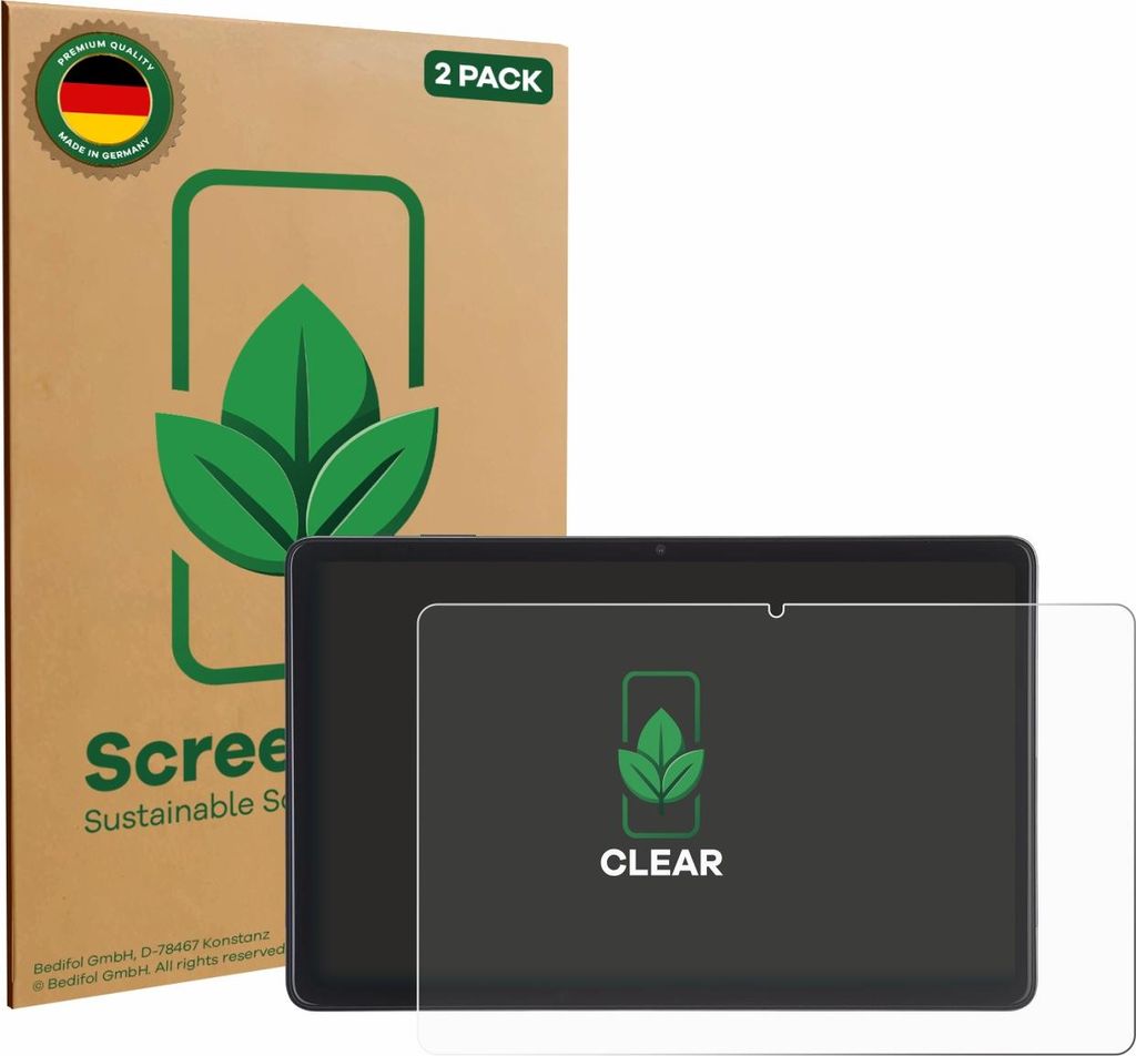 2x ScreenLeaf Schutzfolie für Acepad A171 10.4" nachhaltiger Displayschutz Display Schutz Folie Klar Transparent