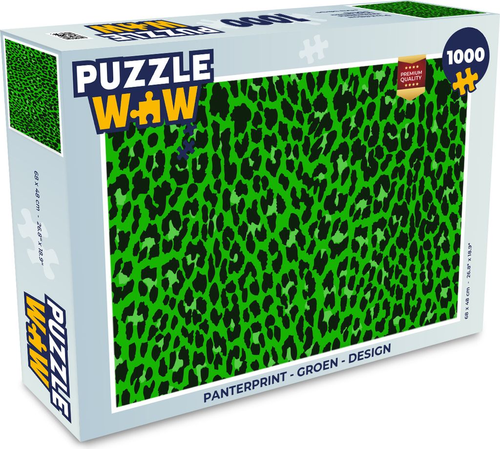 MuchoWow Puzzle 1000 Teile Panther Druck - Grün - Design - Erwachsene - Rätsel