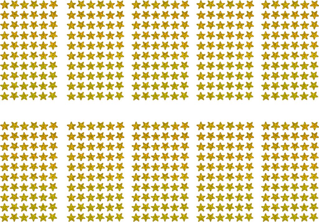 Oblique Unique 600 Sterne Sticker Stern Aufkleber mit Holo Produktbild 