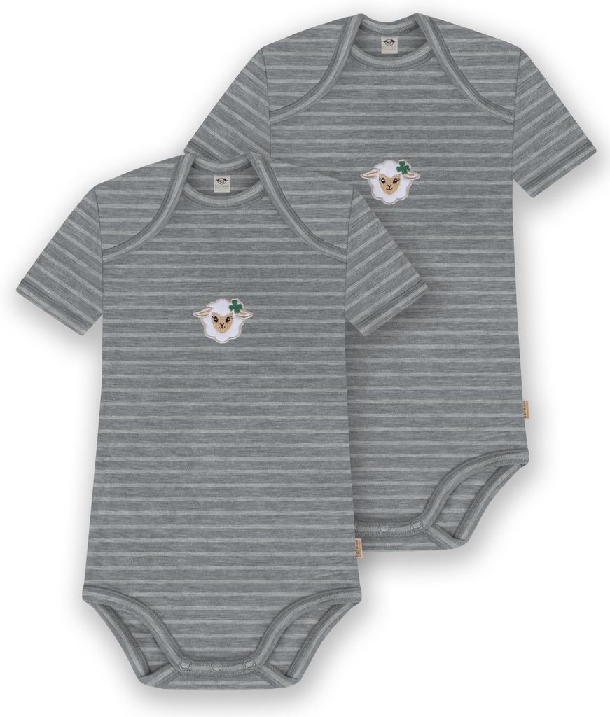 normani 2er Set Baby Merino Body Kurzarm Produktbild 