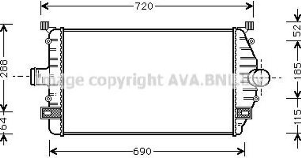 AVA RT4277 Turboladerkühler OE 6025310508 kompatibel mit Espace, Laguna