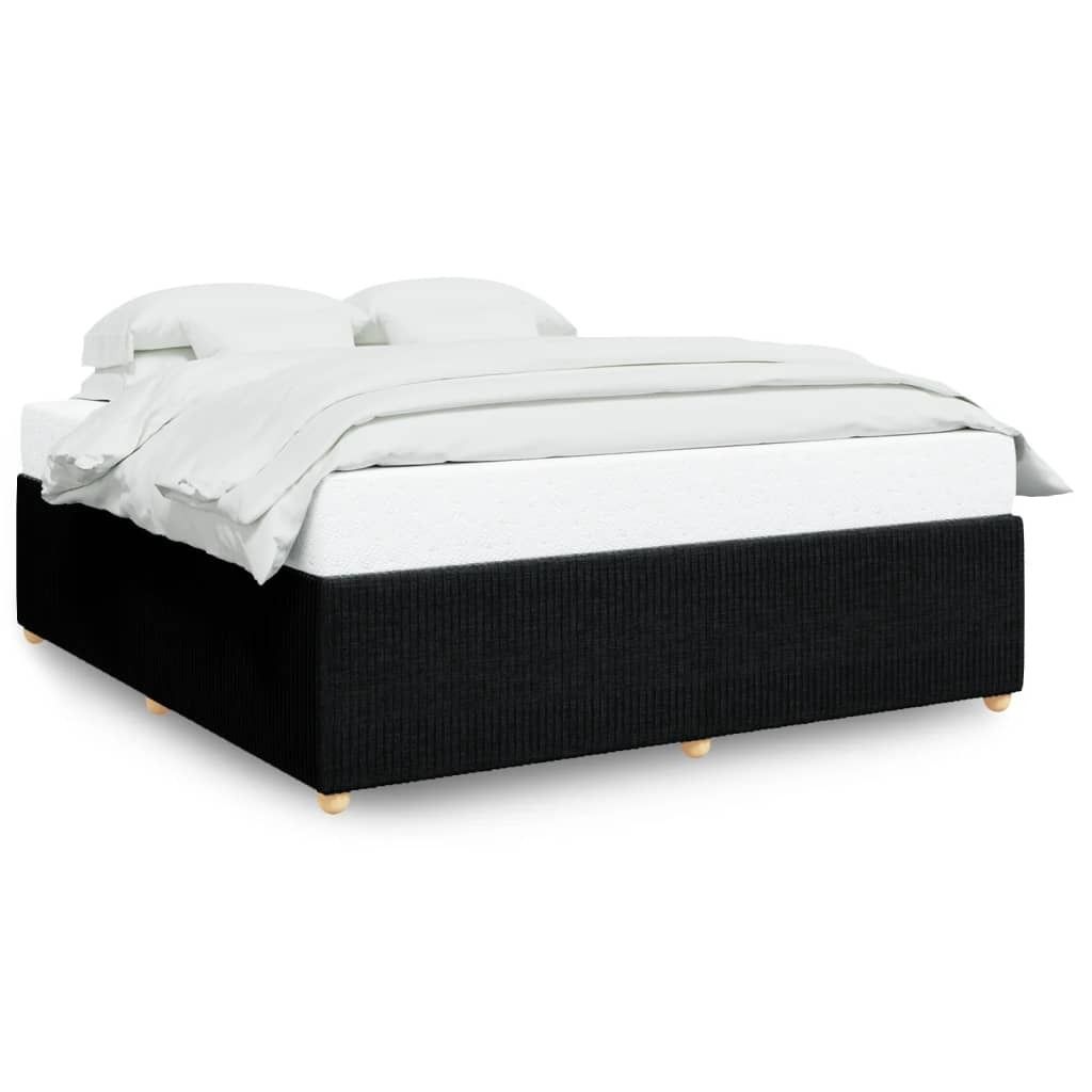 vidaXL Bettgestell ohne Matratze Schwarz 180x200 cm Stoff