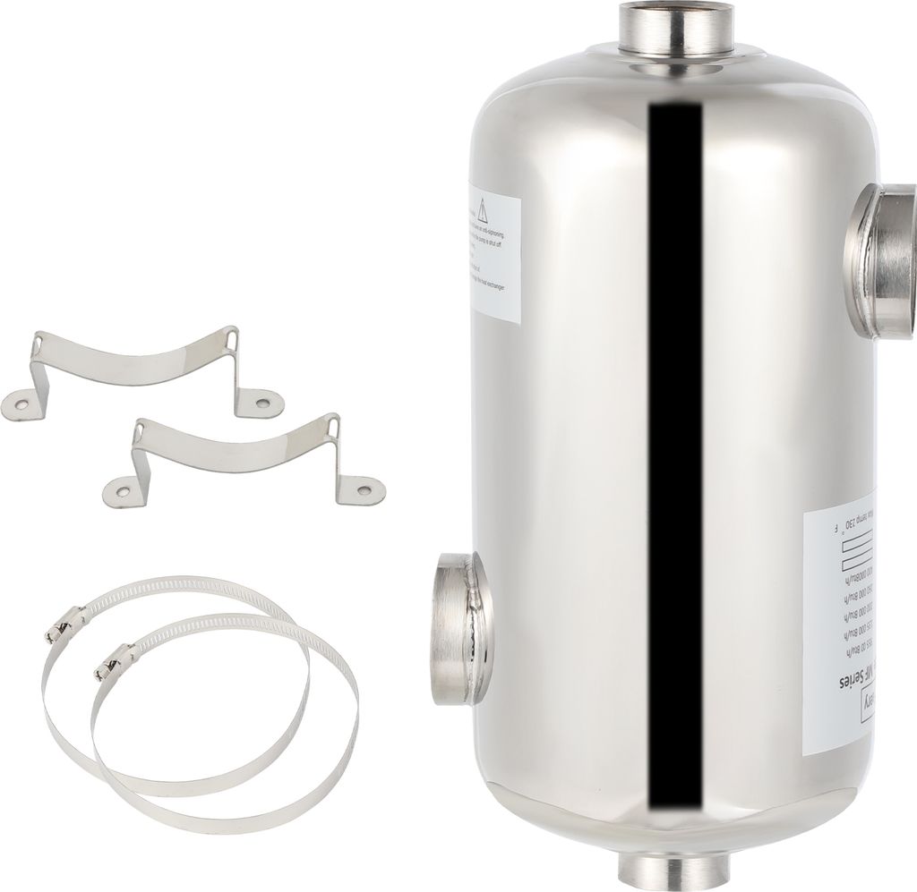 Faziango Poolheizung 28KW Wärmetauscher Edelstahl Schwimbad Pool-Heizung Schwimmbad