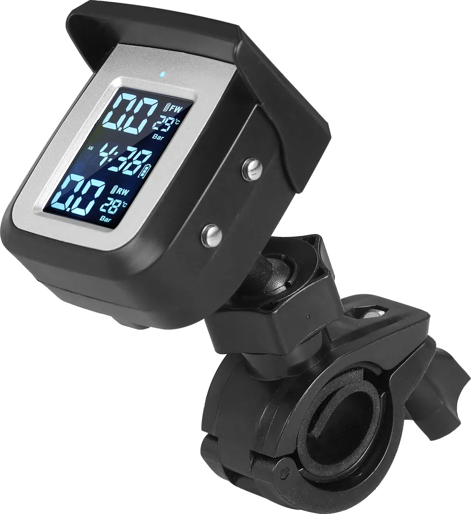 Système TPMS Moto Solaire sans Fil avec 2 Capteurs de Pression Externes