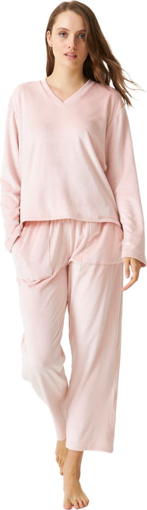 J&J Brothers JJB4 Langärmliger Samtpyjama für Damen