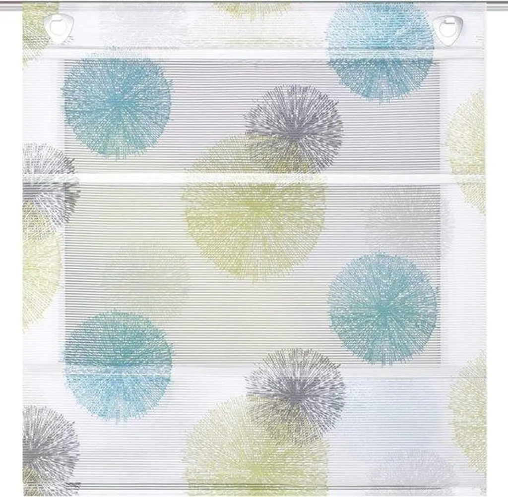 Store occultant magnétique aspect bambou bleu-vert sans perçage