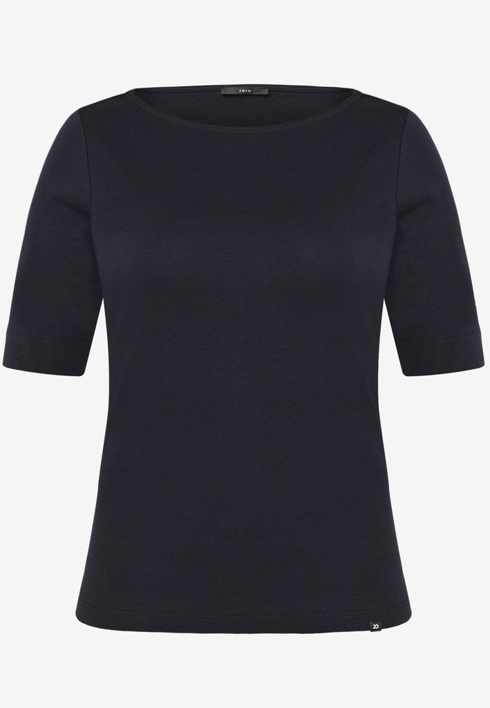Basic Shirt mit U-Boot-Ausschnitt