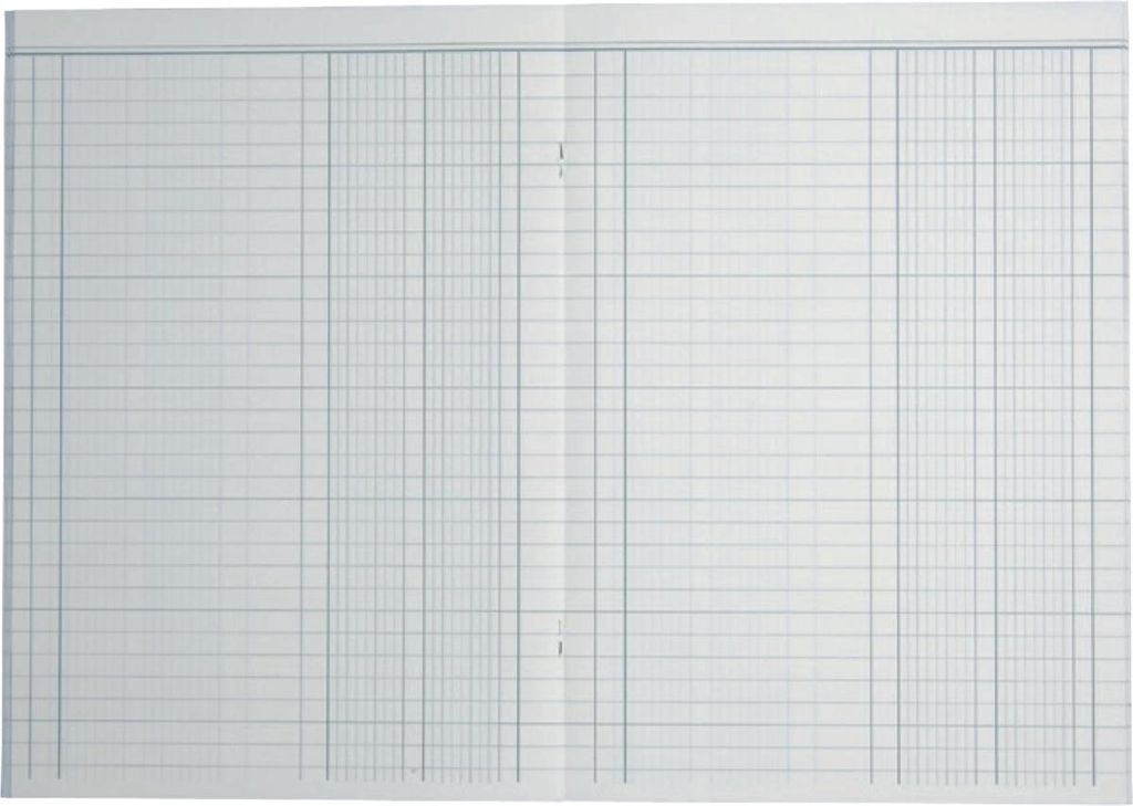 Spaltenbuch A4 Karton fester Kopf 2 Spalten 40 Blatt Packung mit 5 Stück