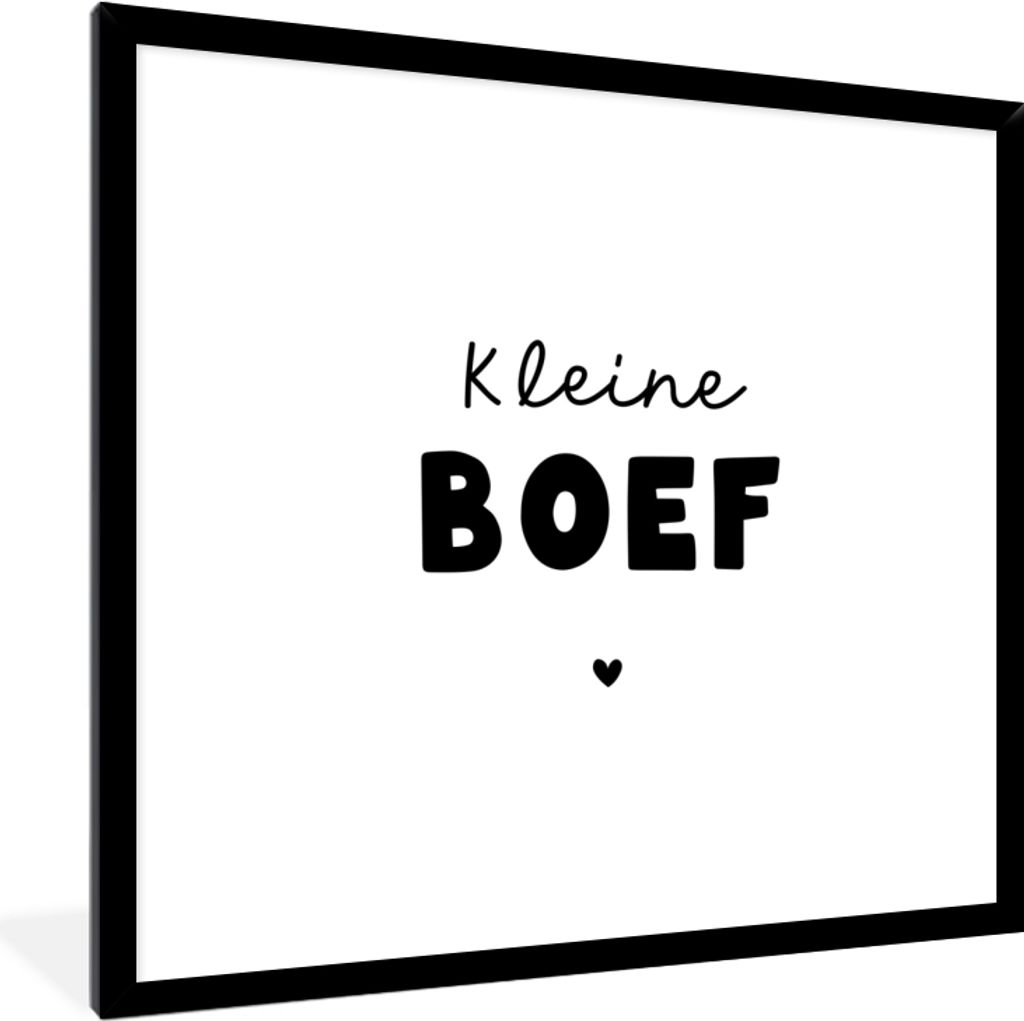 MuchoWow Gerahmtes Poster Kinder - Zitate - Kleiner Schlingel - Sprichwörter 40x40 cm - Poster mit Schwarzem Bilderrahmen Wandposter Rahmen Foto...