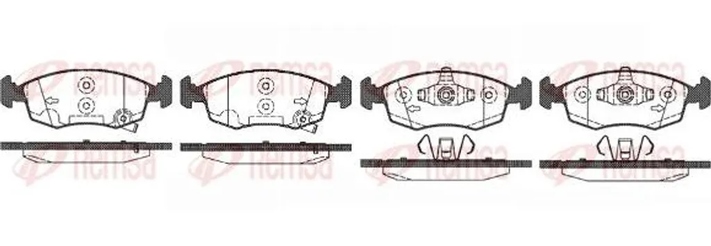 Kit plaquettes de frein avant pour Panda et Ypsilon - Remplacement OE