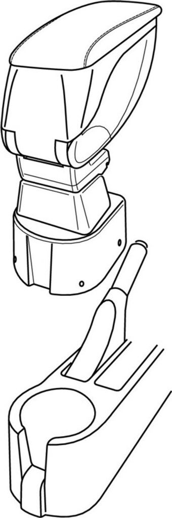 Halterung für Armlehne Lampa kompatibel für Hyundai Getz 3p (10/05>01/09) - Hyundai Getz 5p (10/05>01/09)
