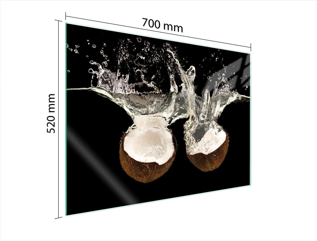 Glasschutzplatte Für Herd 70X52 Kokosnuss