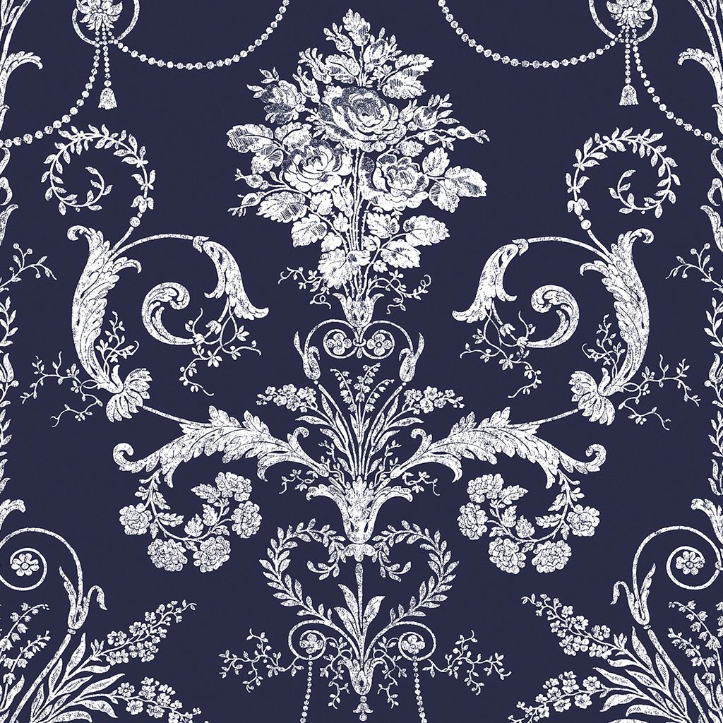 Vliestapete 113386 Laura Ashley Josette Blau Produktbild 