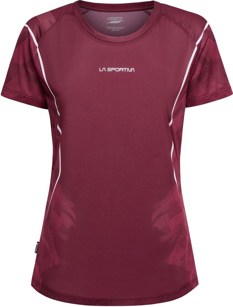 Pacer T-Shirt W, Mountain Running, Woman, T-Shirt, R25W04 Redwood/Chalk, M - La Sportiva