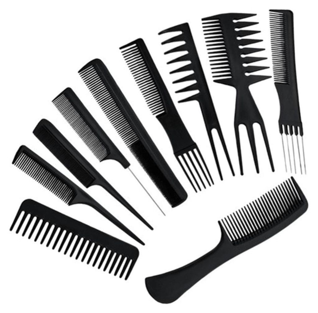Friseurkämme - Satz mit 10 Stück Produktbild 
